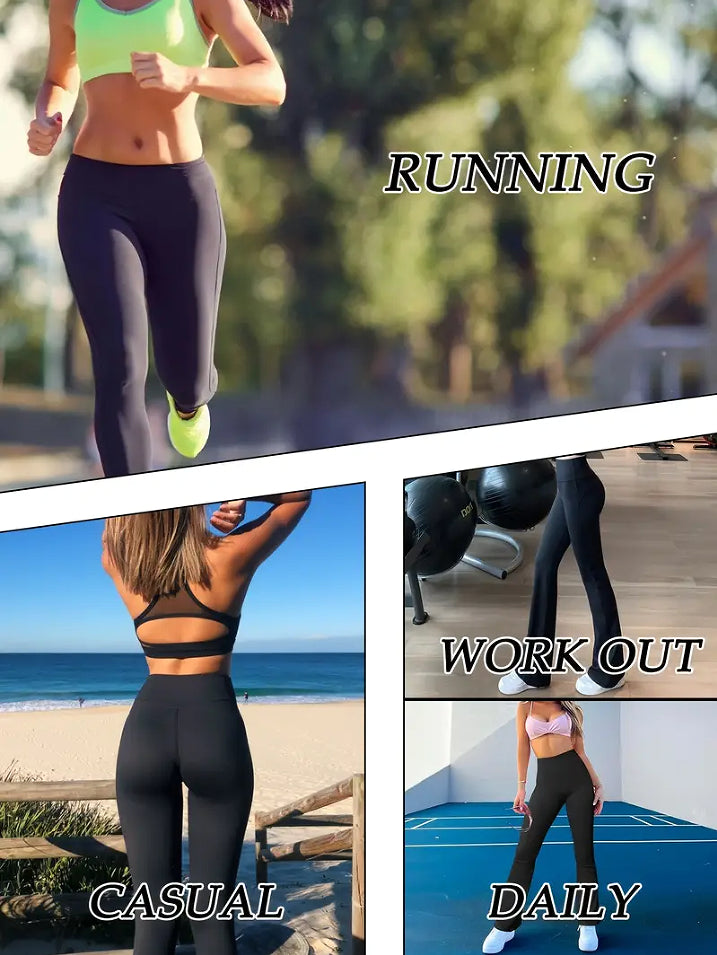 Three-Pack Flare Yoga Leggings