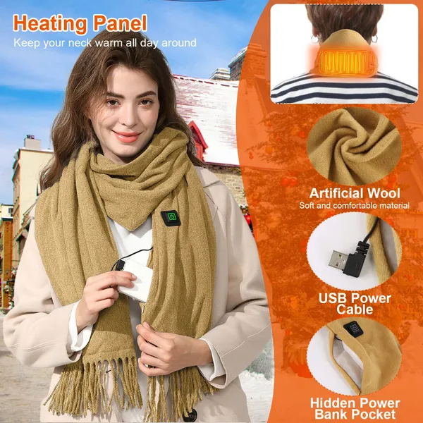 USB Heated Winter Scarf product image