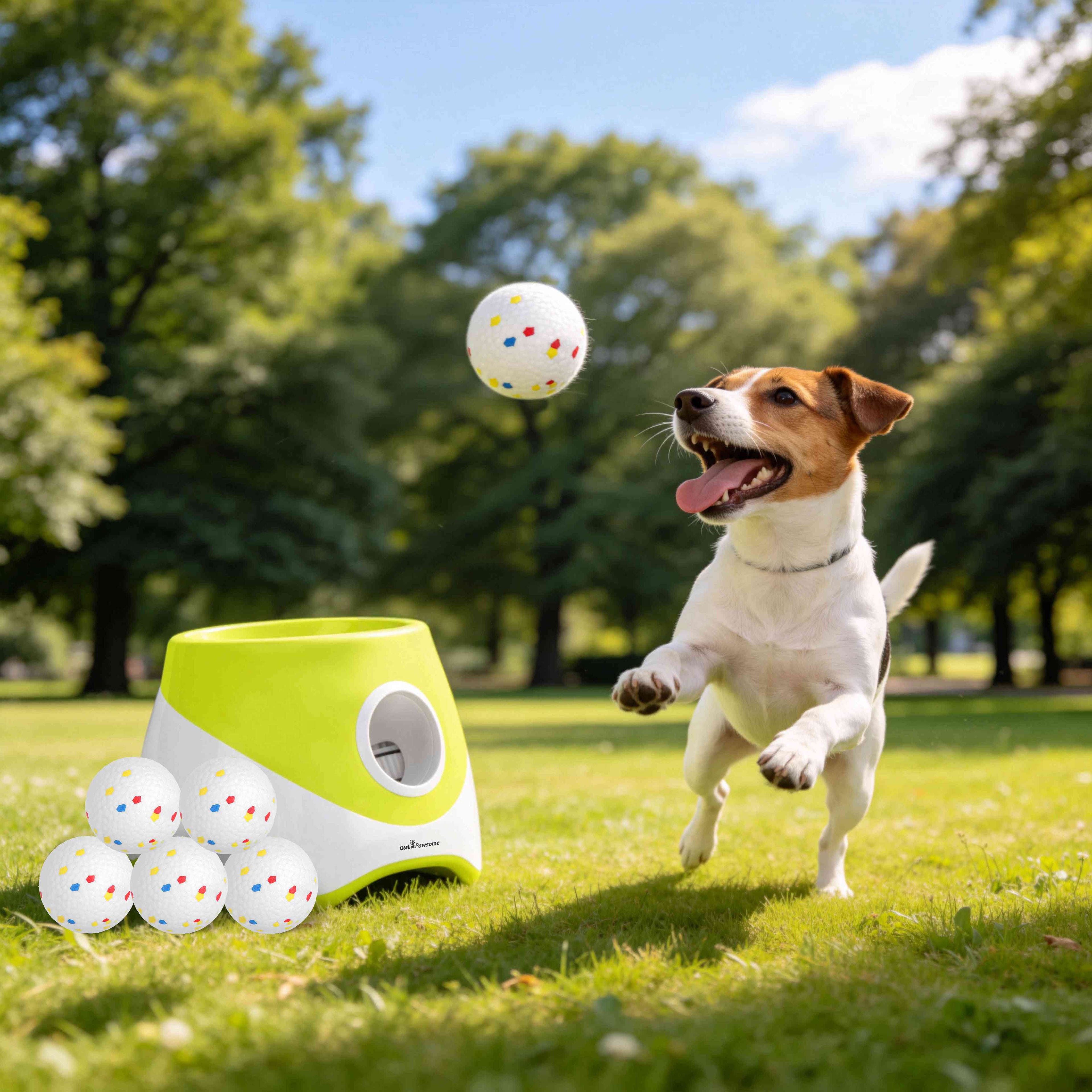 Automatic Dog Ball Launcher Rechargeable Interactive Pet Ball Thrower For Small Medium Dogs Interactive Dog Fetch Toy With 3 Adjustable Distance Setti