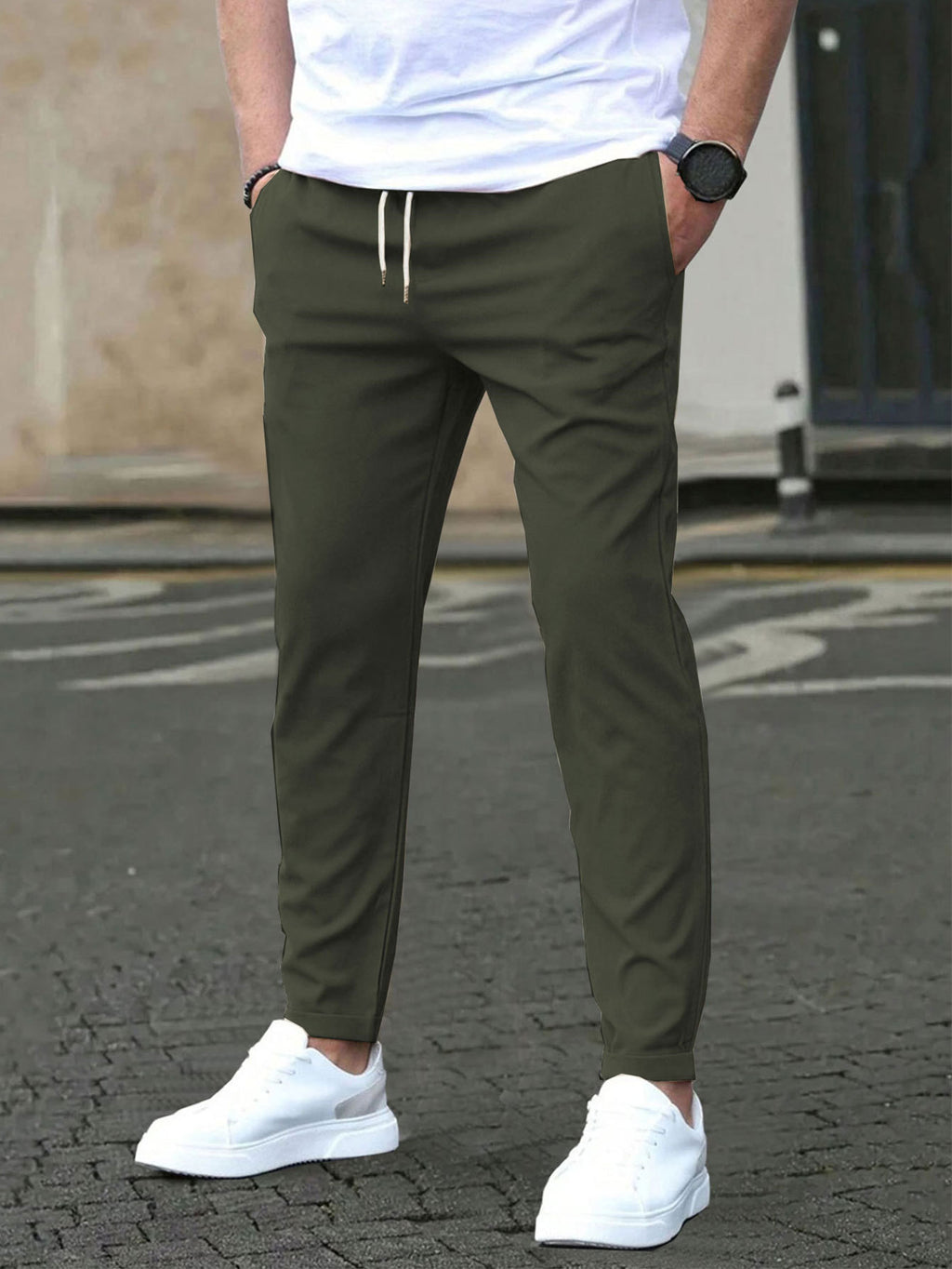 Slim Cropped Casual Pants product image