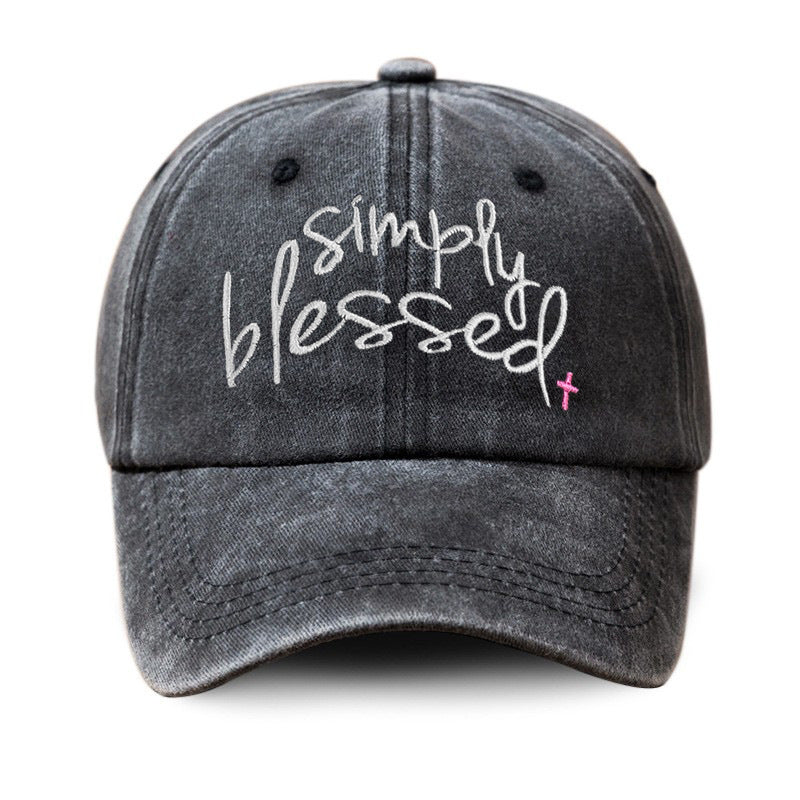“Simply Blessed” Embroidered Cap