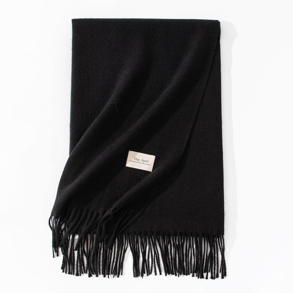 Cashmere-Feel Tassel Scarf