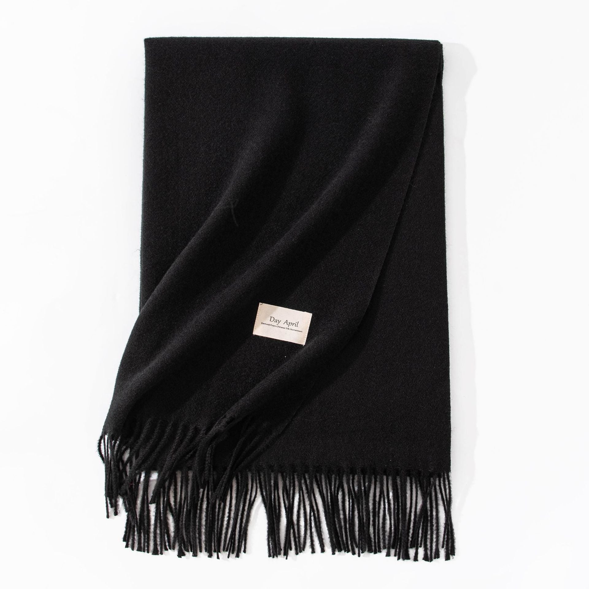 Cashmere-Feel Tassel Scarf