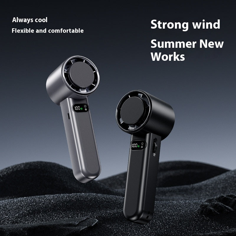 Refrigeration Handheld Turbo Fan Mini Portable Hand Fan, USB Rechargeable Personal Fan, Small Pocket Fan