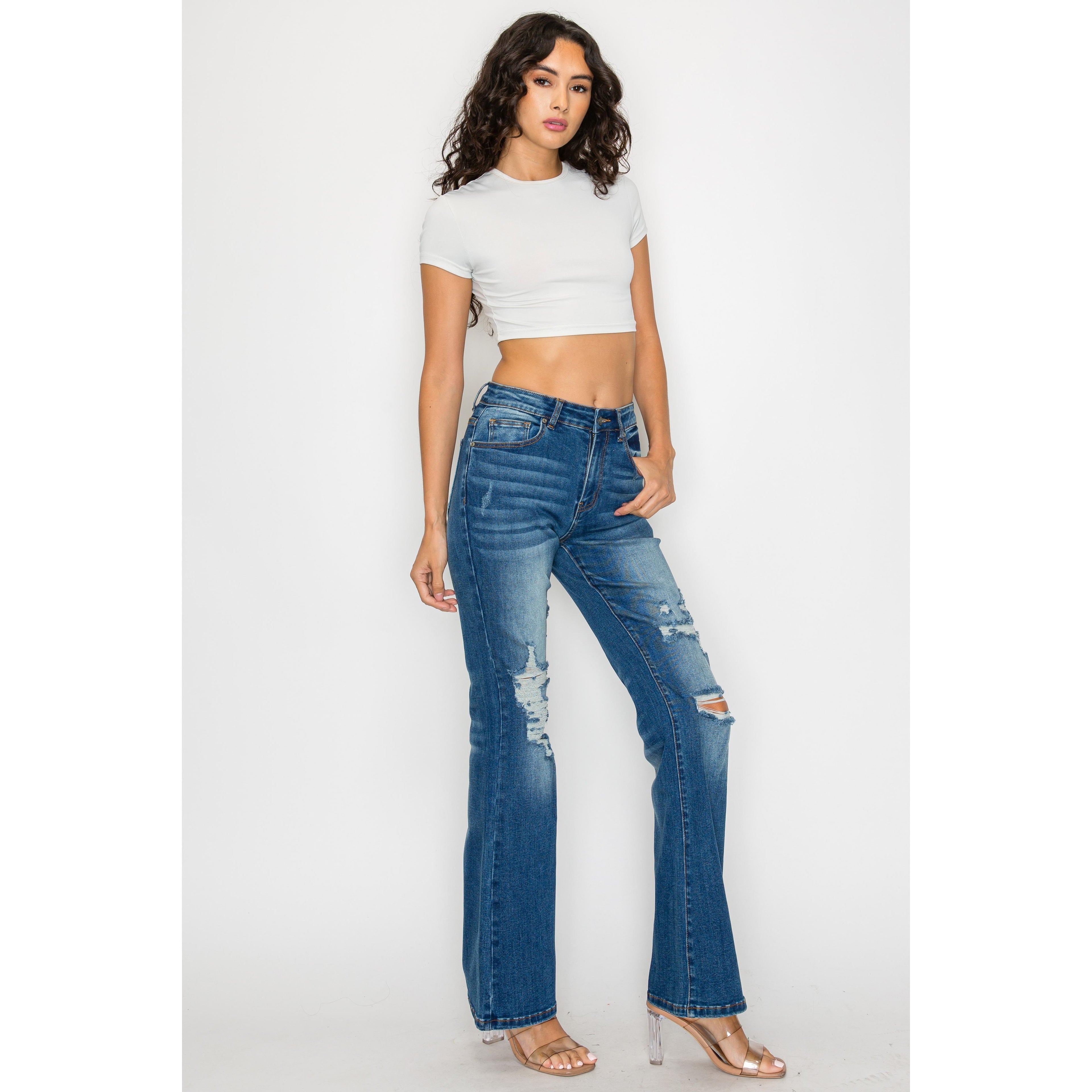 High-Waist Ankle Skinny Jeans
