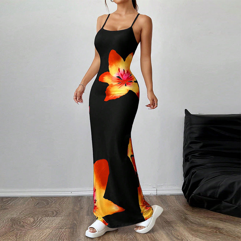 Sling Dress Skinny Sheath One-step Skirt