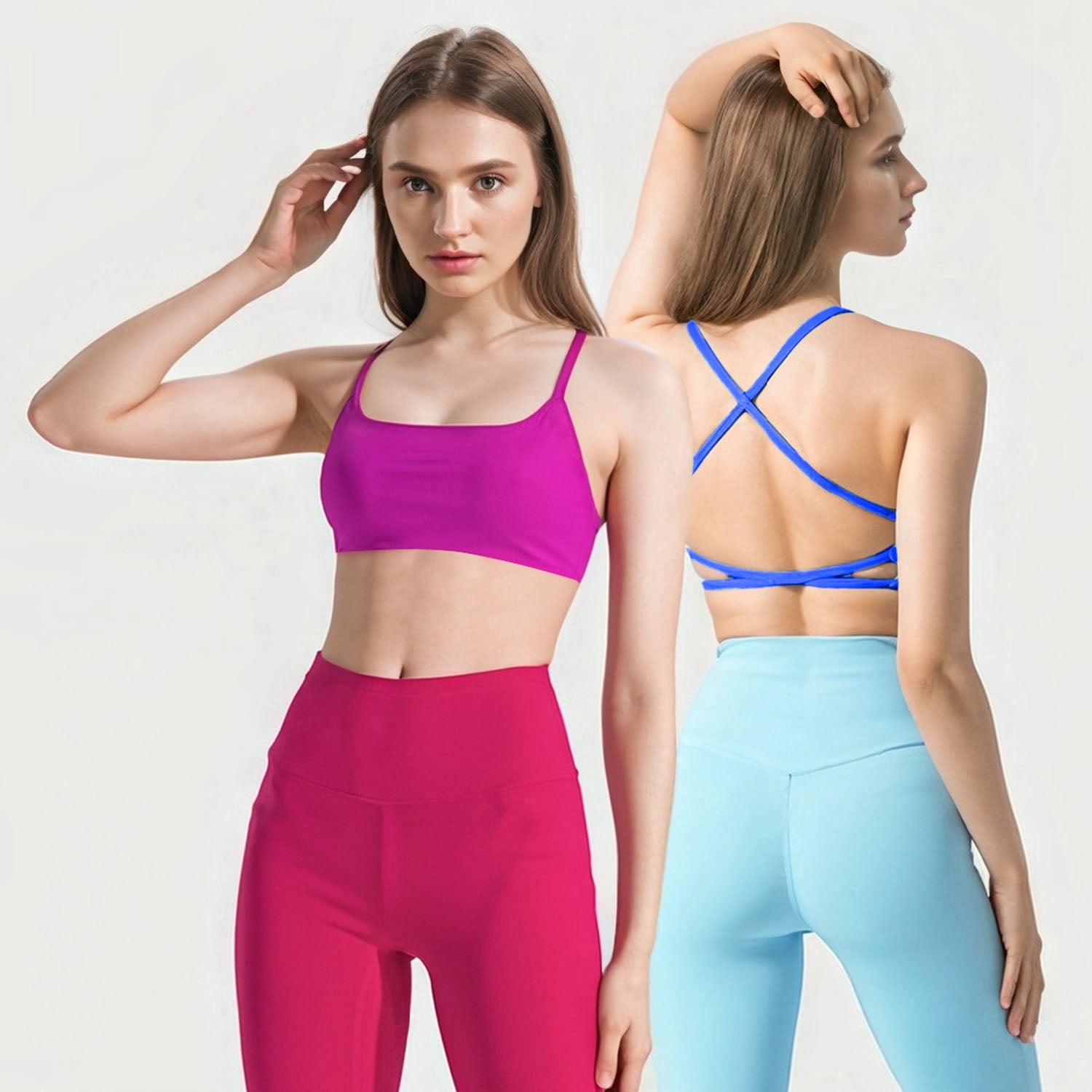 Cross-Back Padded Sports Bra