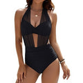 Beach Swimsuit High-waist Deep V-neck Tummy-control Bikini