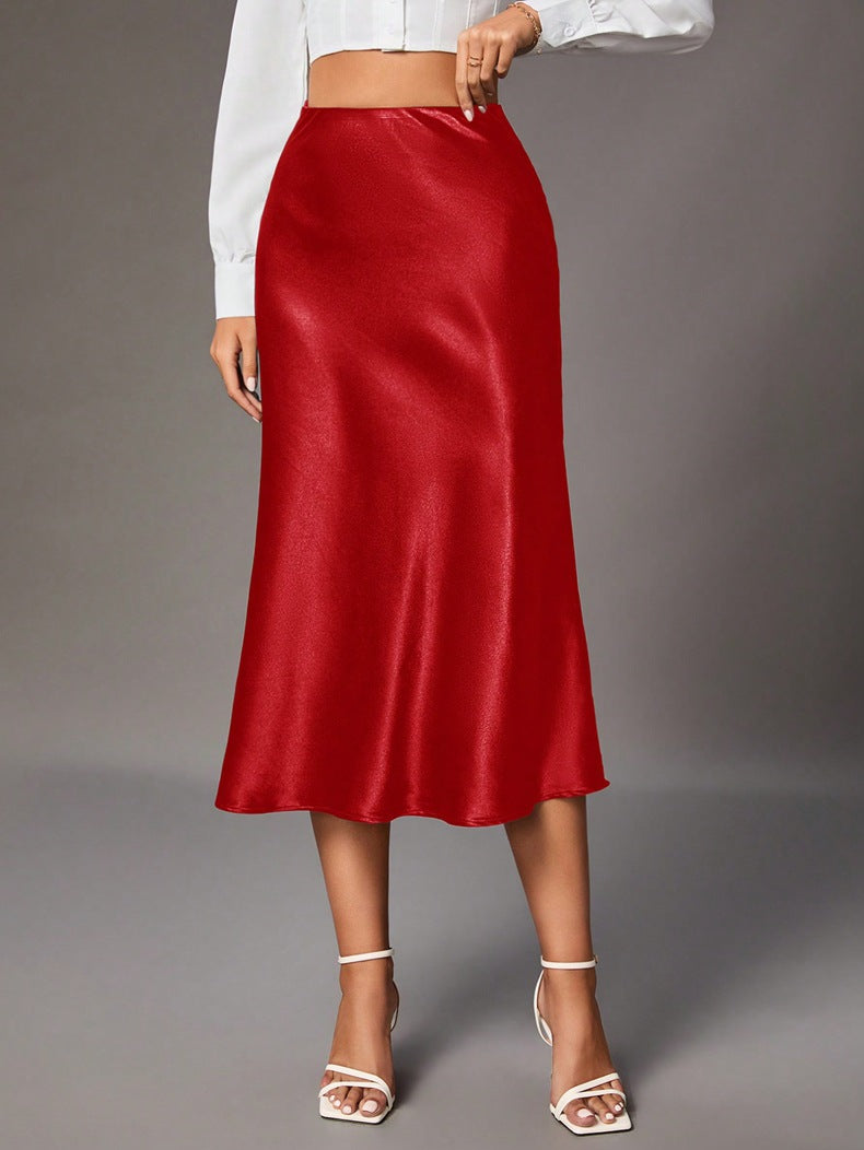 High-Grade Small Artificial Silk European And American Skirt