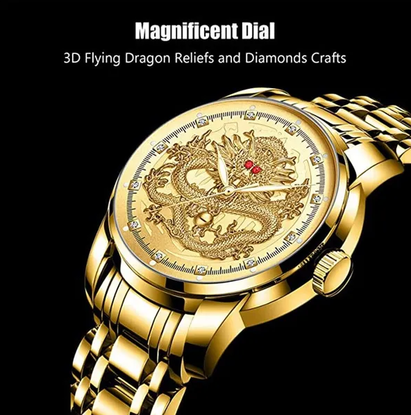 Gold Stainless-Steel Quartz Watch product image