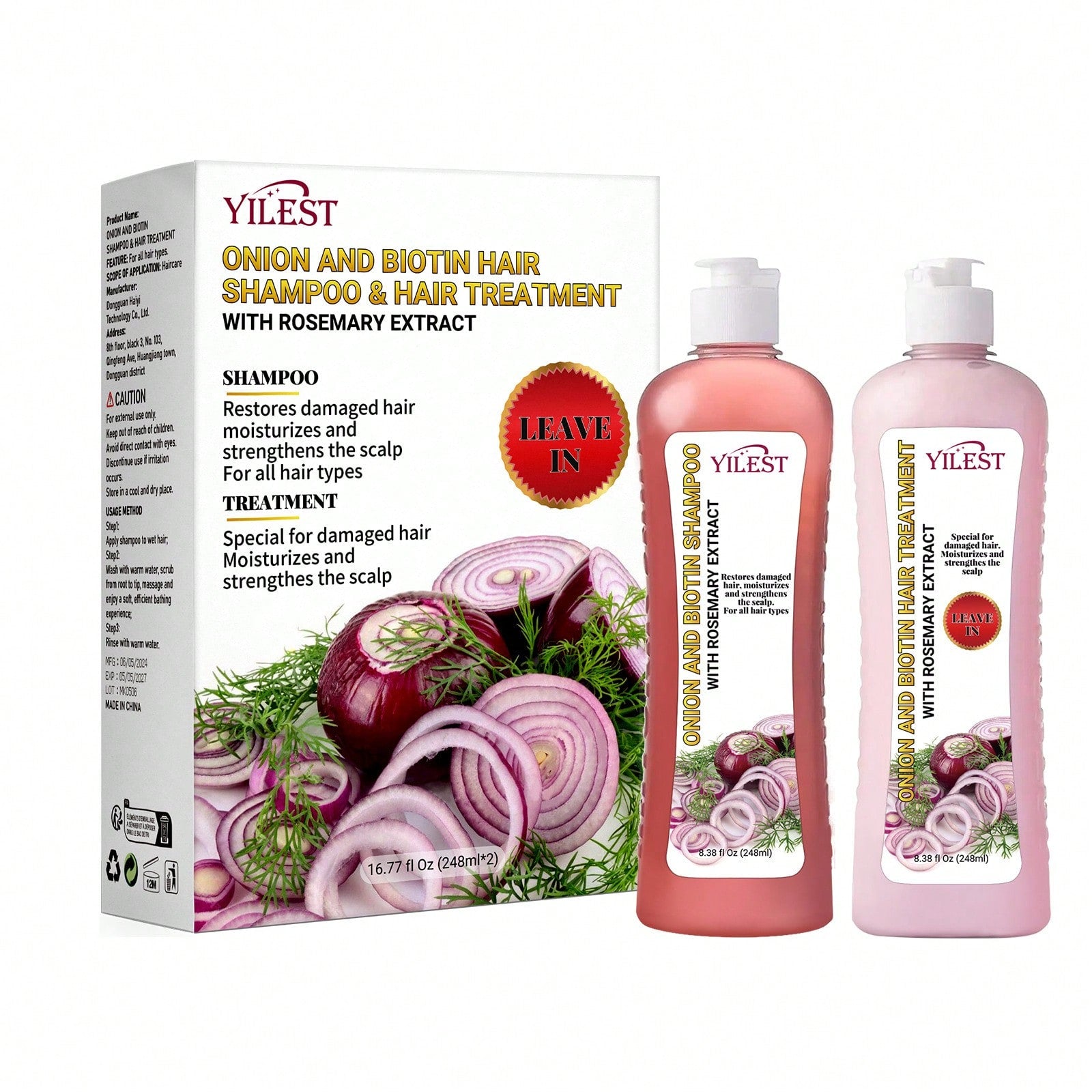 color:Onion shampoo and conditioner